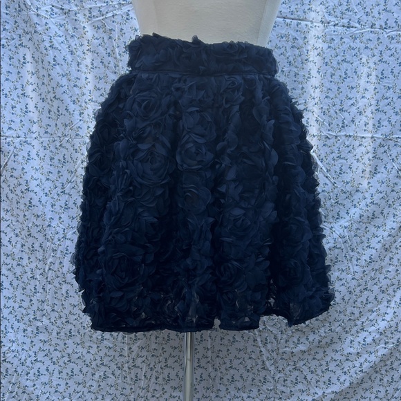 custom made Dresses & Skirts - Handcrafted Chic Navy Floral Mini Skirt